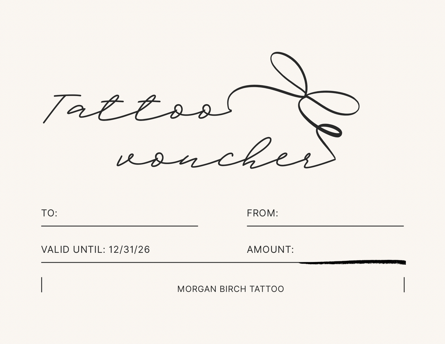 Tattoo Gift Voucher