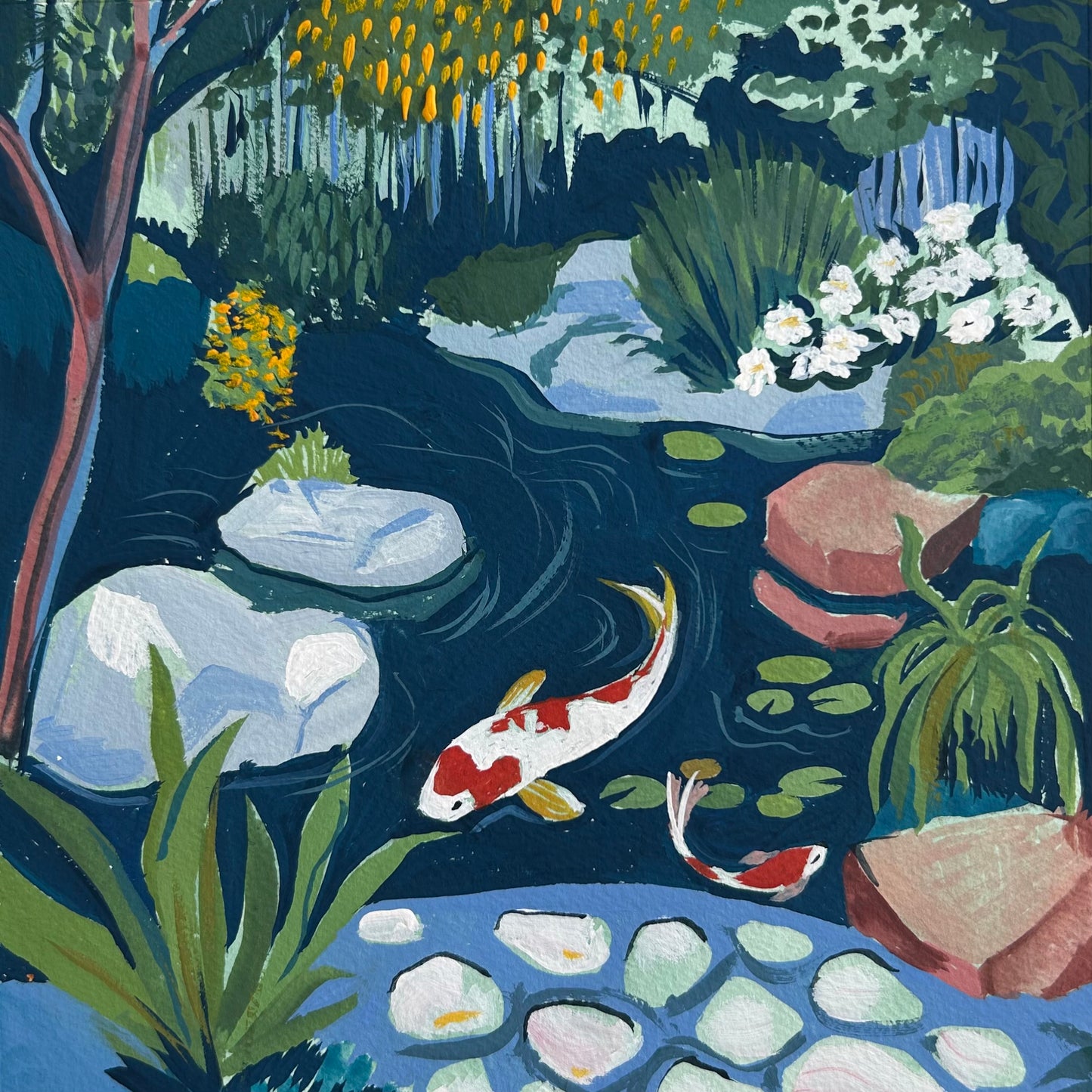 Koi in the Garden