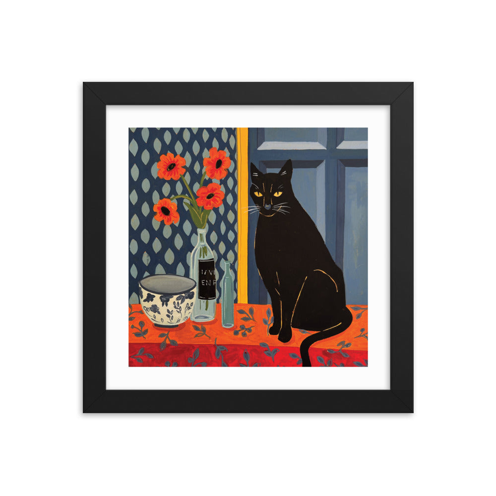 Black Cat Framed Print