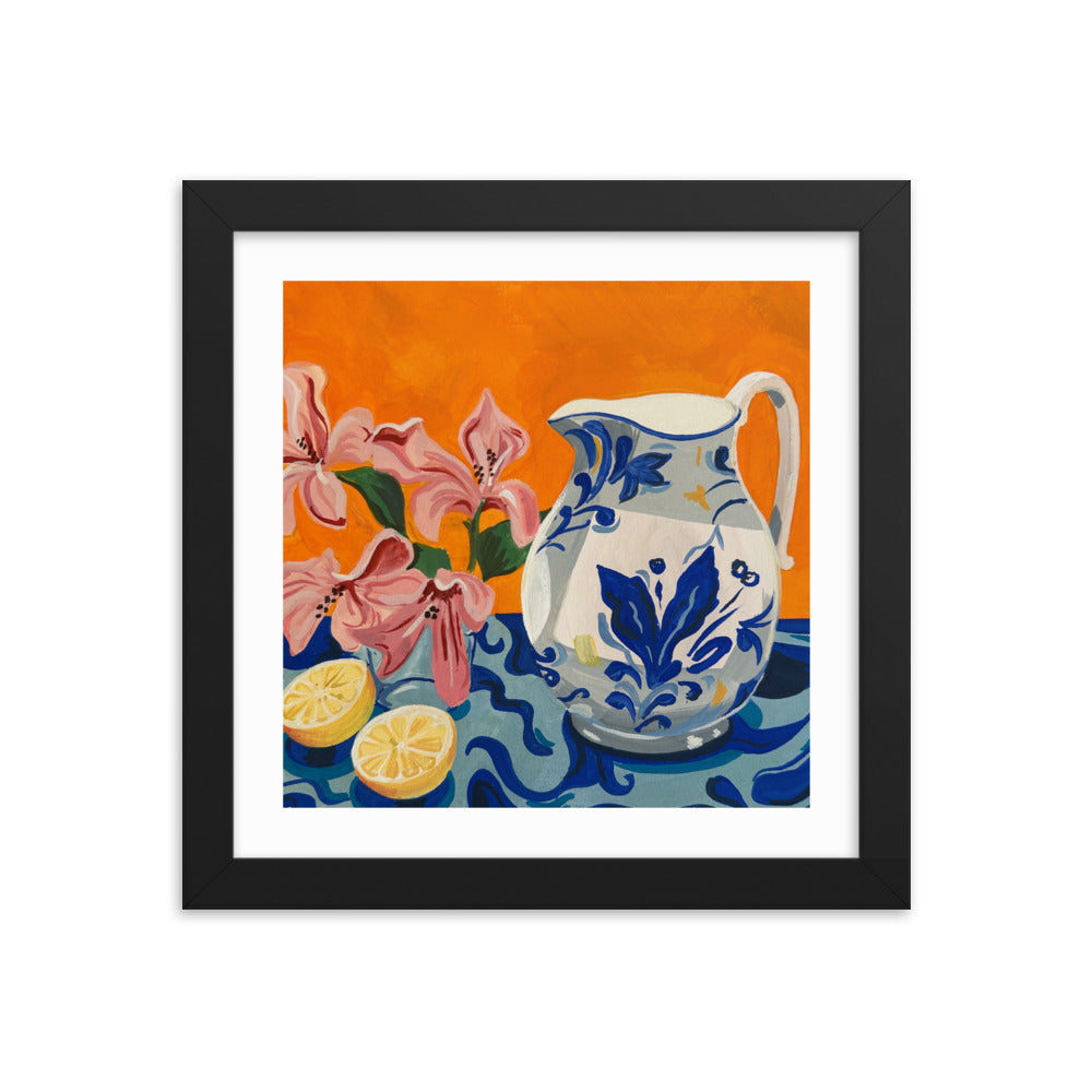 Pitcher in an Orange Room Framed Print