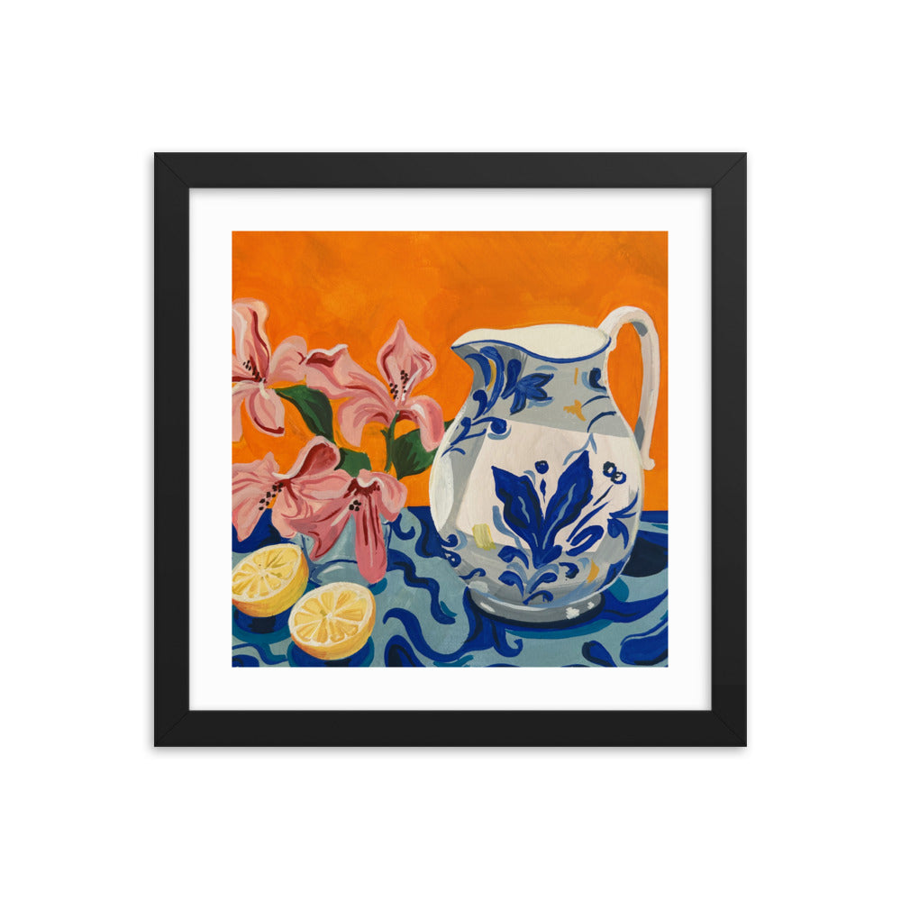 Pitcher in an Orange Room Framed Print