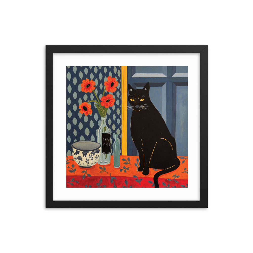 Black Cat Framed Print