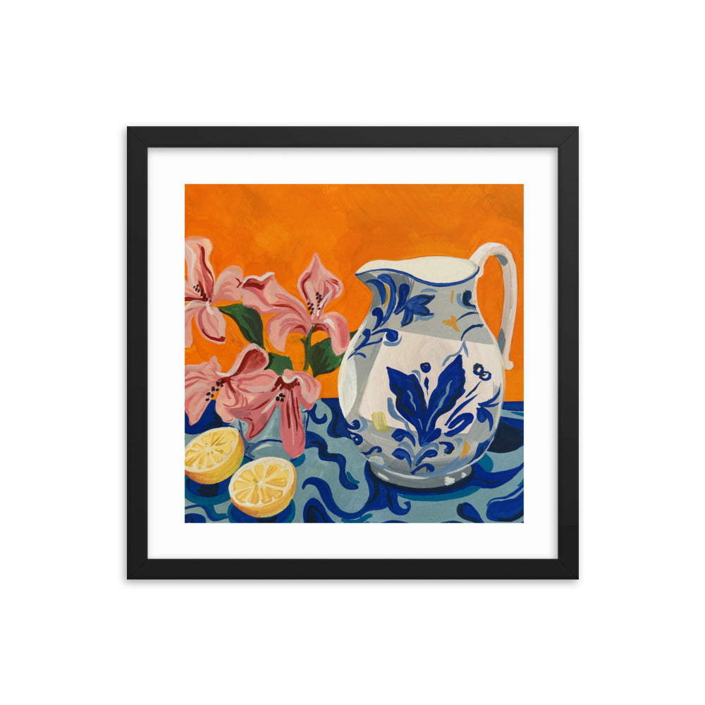 Pitcher in an Orange Room Framed Print