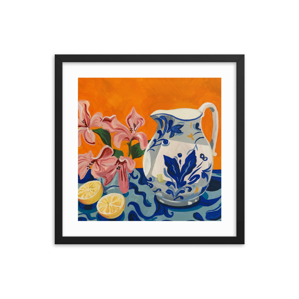 Pitcher in an Orange Room Framed Print