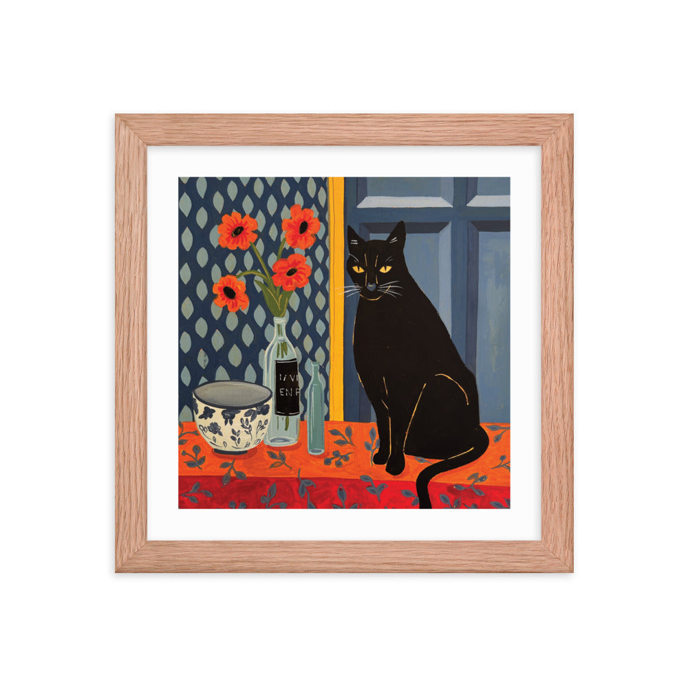 Black Cat Framed Print