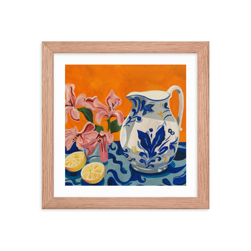 Pitcher in an Orange Room Framed Print