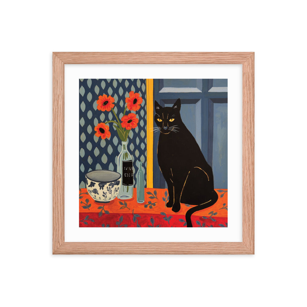 Black Cat Framed Print
