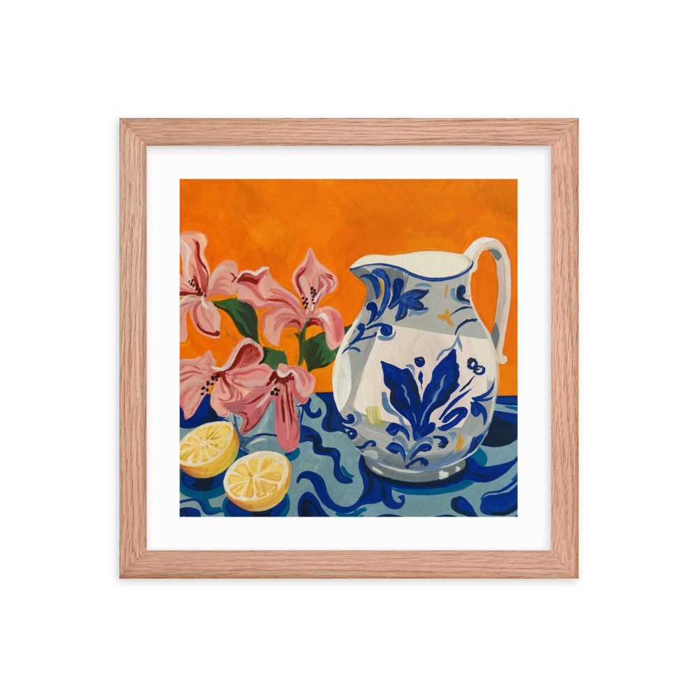 Pitcher in an Orange Room Framed Print