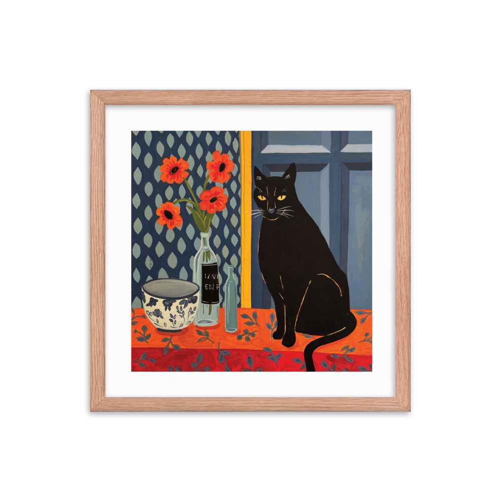 Black Cat Framed Print