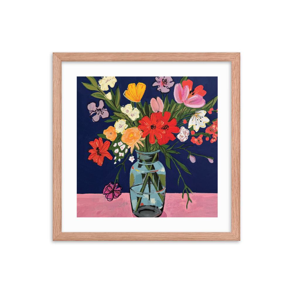 Jar of Wildflowers Framed Print