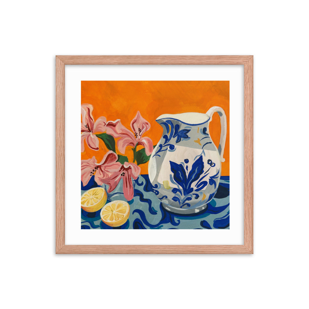 Pitcher in an Orange Room Framed Print