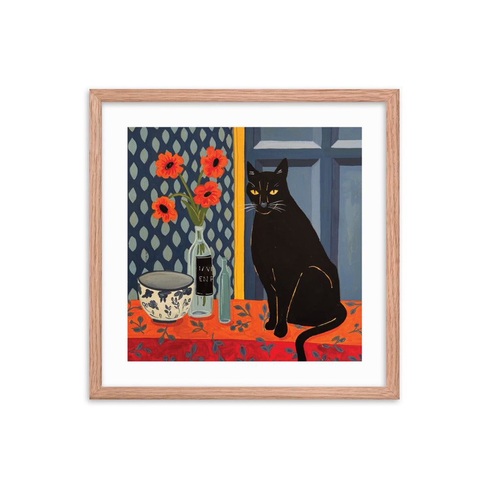 Black Cat Framed Print
