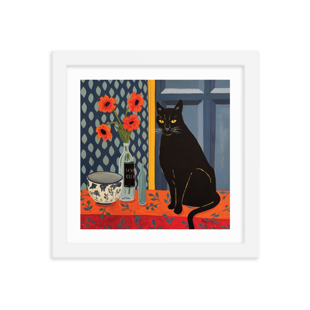 Black Cat Framed Print