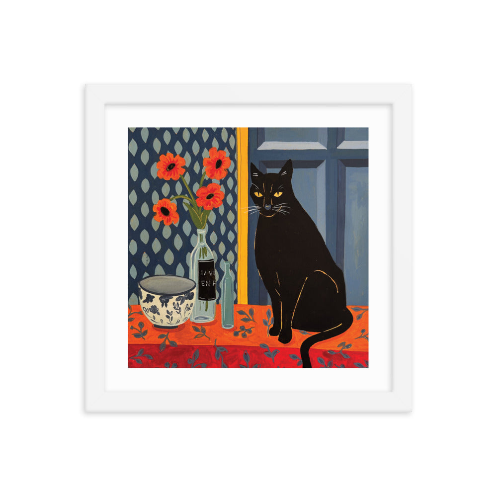Black Cat Framed Print