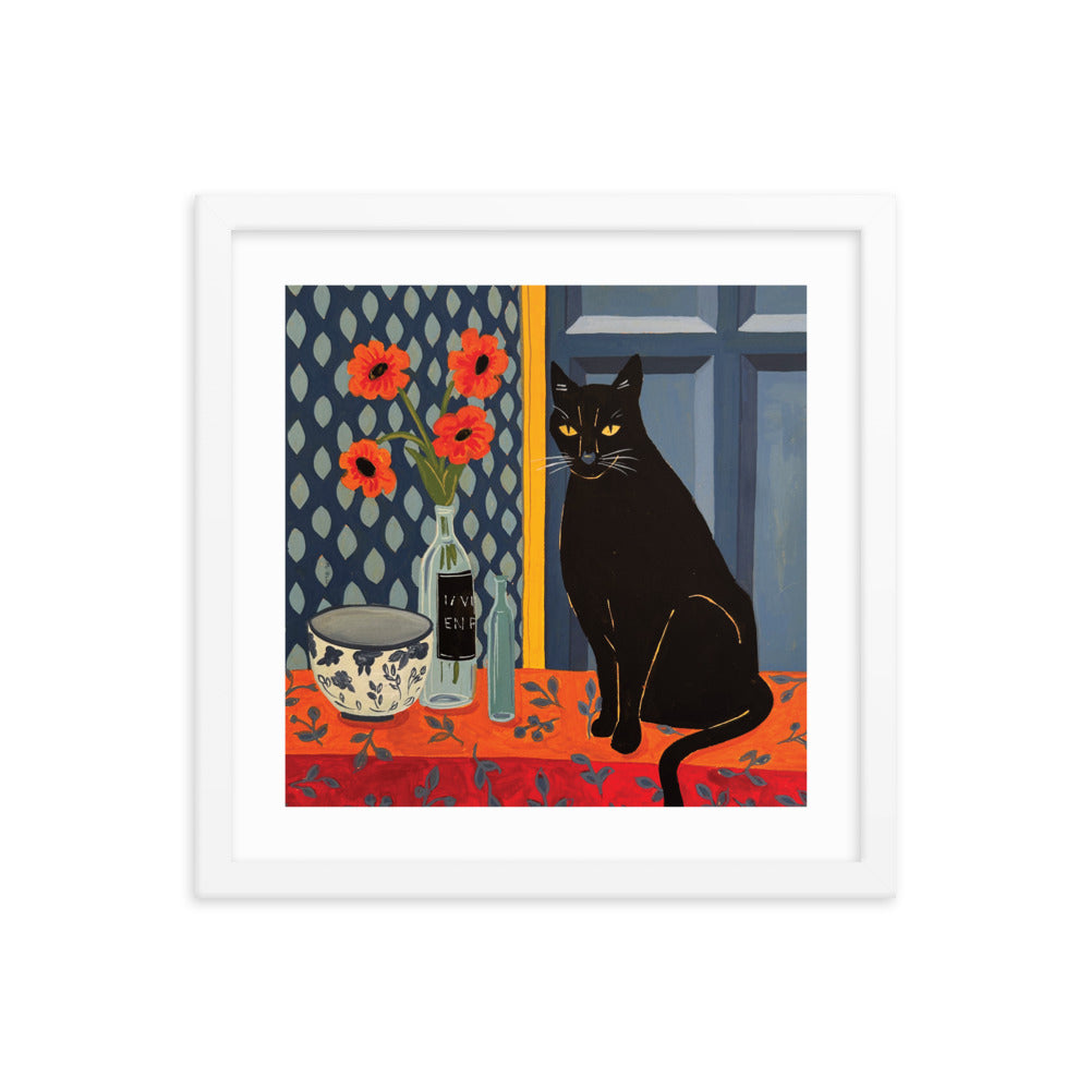 Black Cat Framed Print