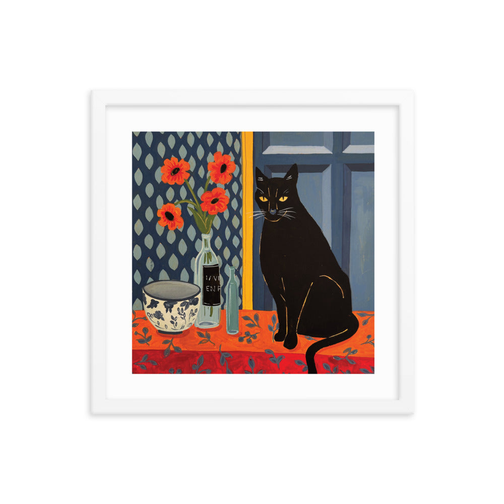 Black Cat Framed Print