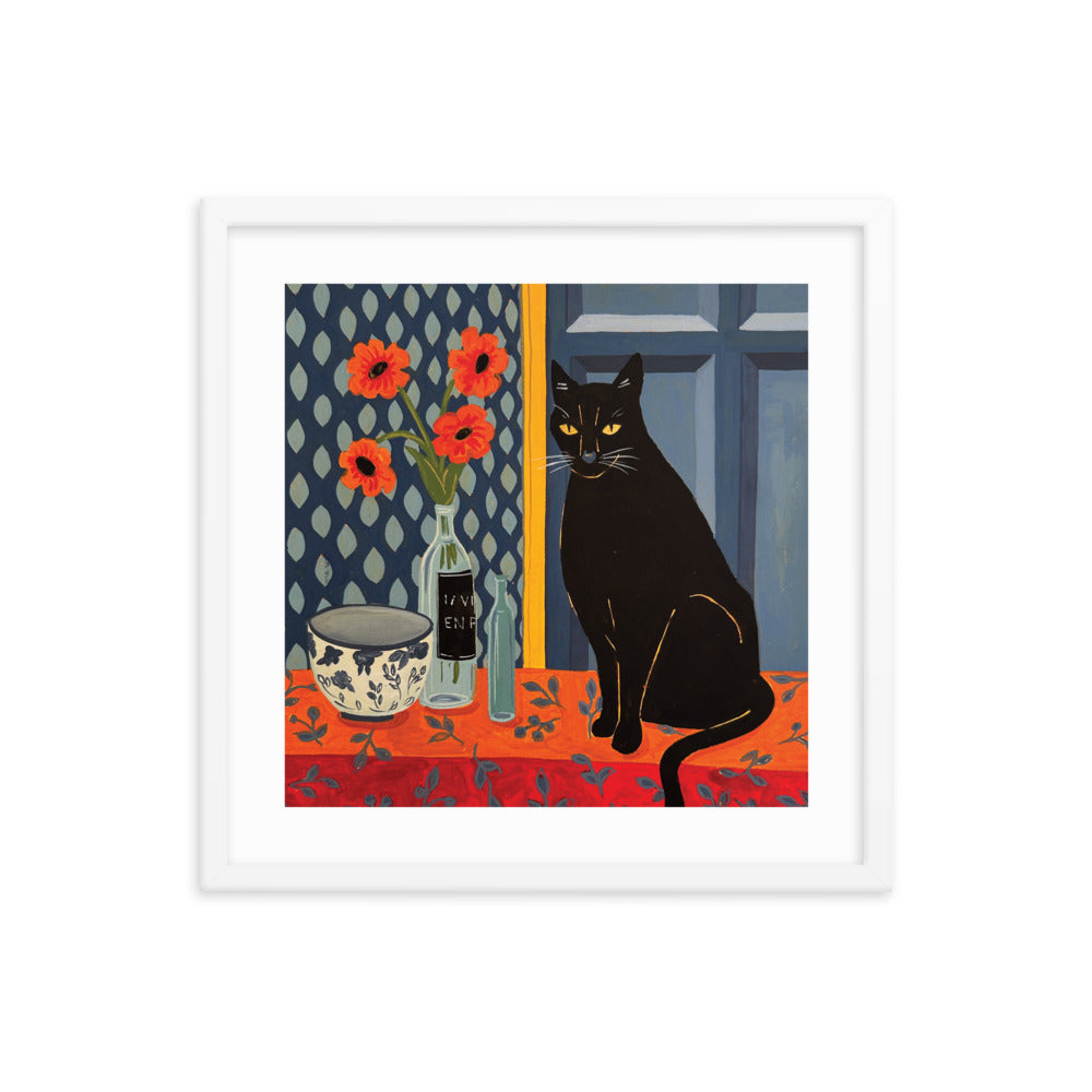 Black Cat Framed Print