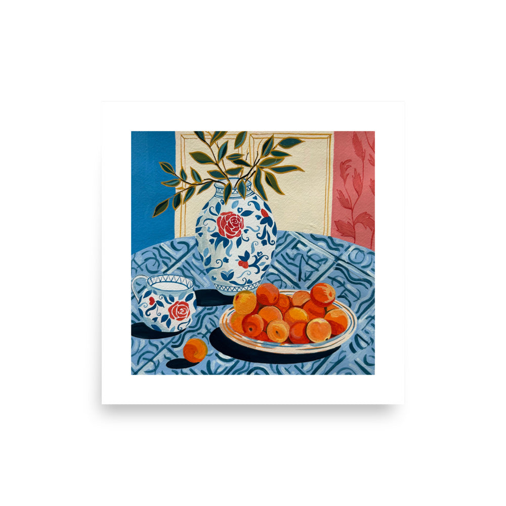 Still Life with Peaches Print