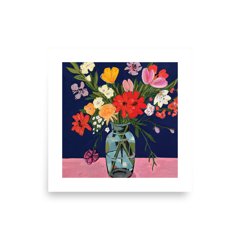 Jar of Wildflowers Print