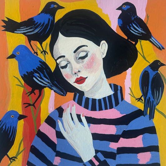 A Girl and Her Birds