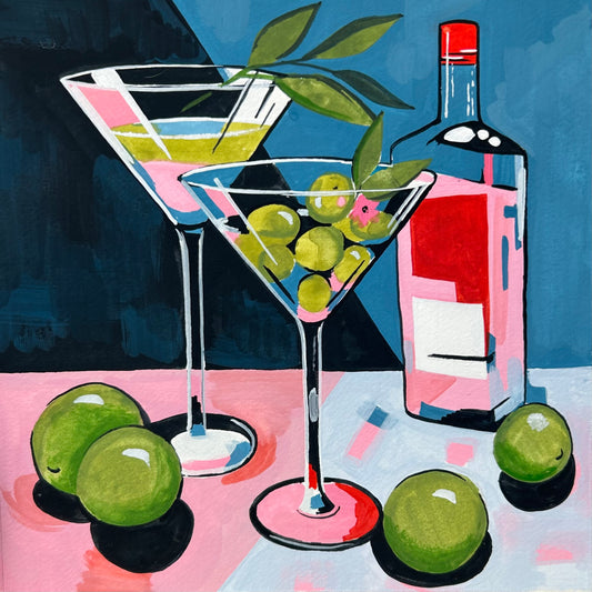 Martinis 8x8” Print