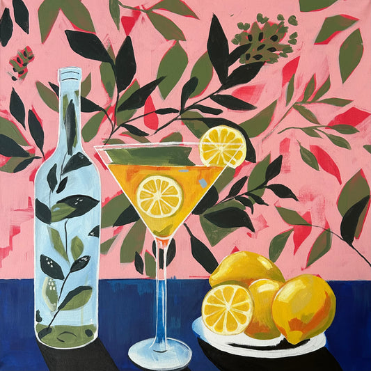 Citrus Martini / 24x24 Original Painting