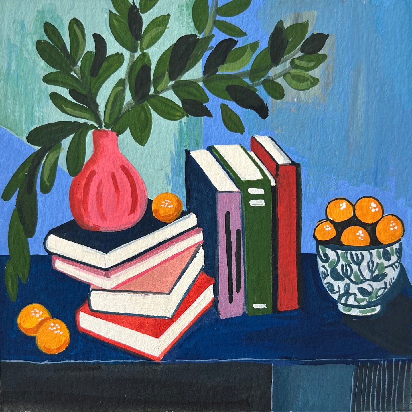 Well Read / 6x6 Original Painting