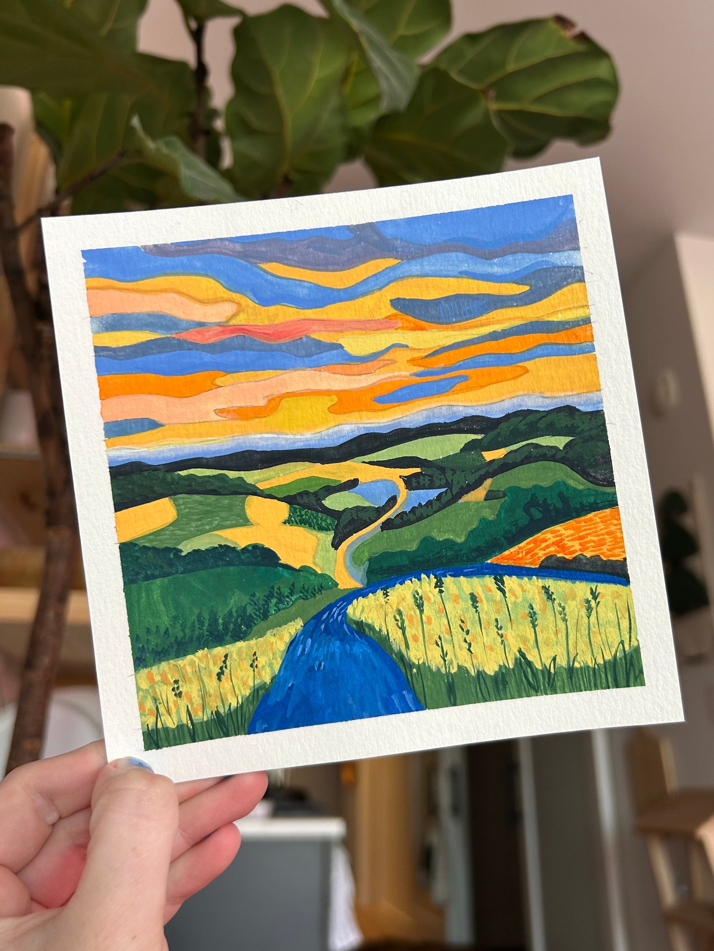 Golden Skies Original Painting