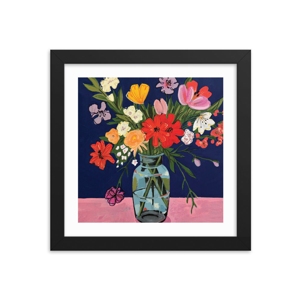 Jar of Wildflowers Framed Print