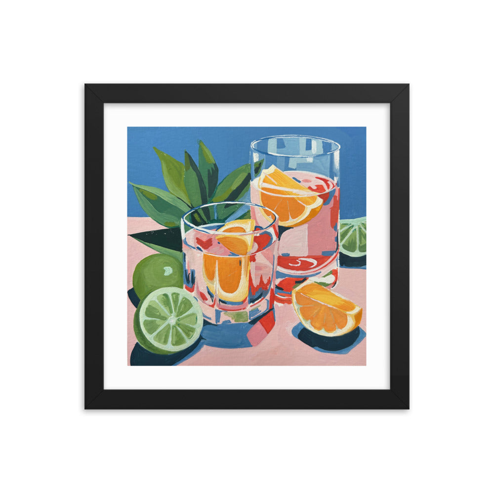 Citrus Sips Framed Print