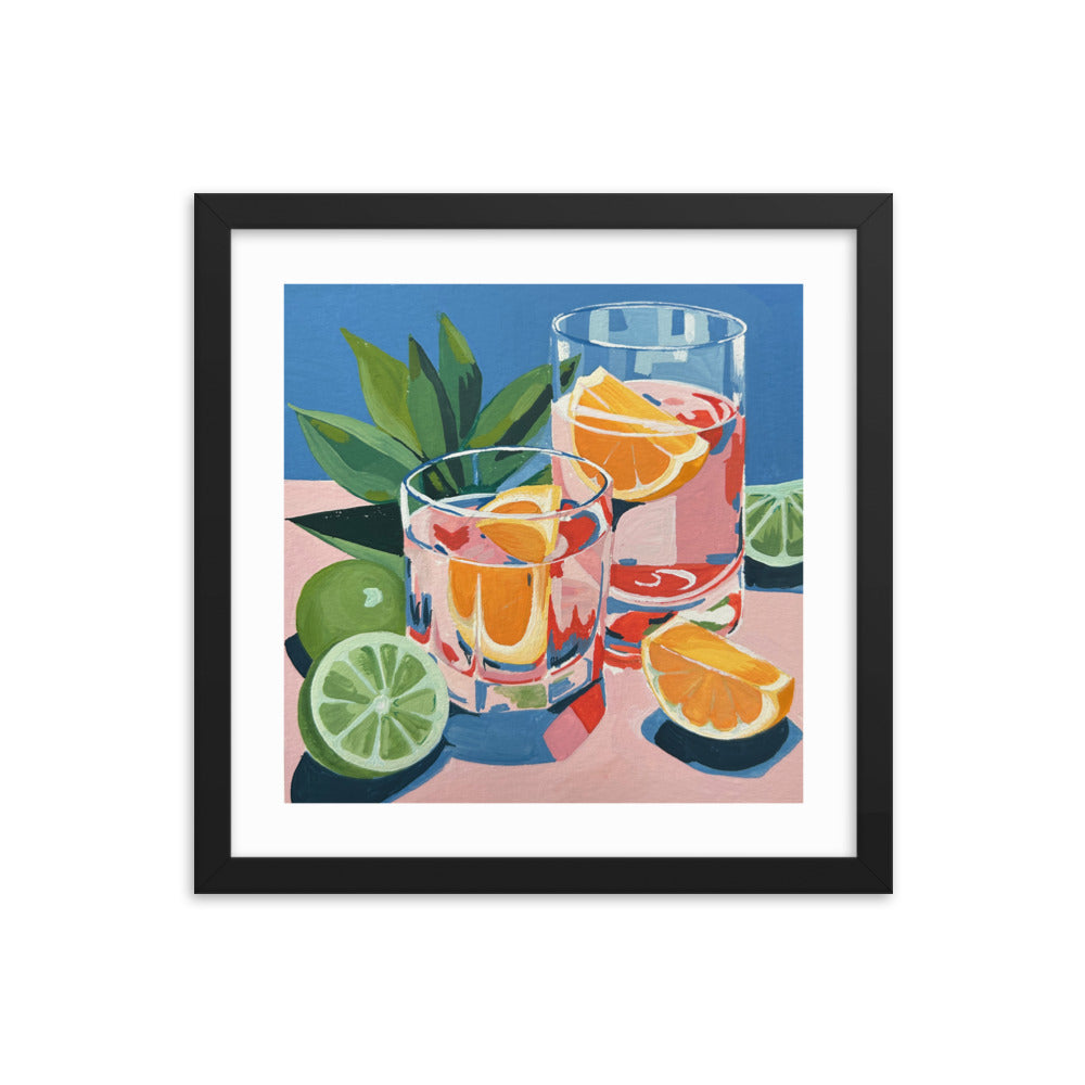 Citrus Sips Framed Print