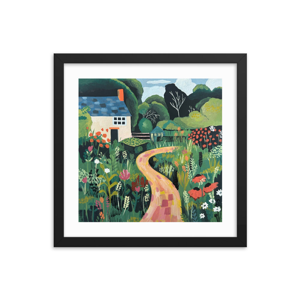 English Cottage Framed Print