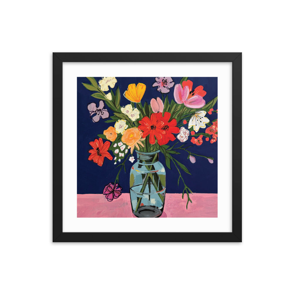 Jar of Wildflowers Framed Print