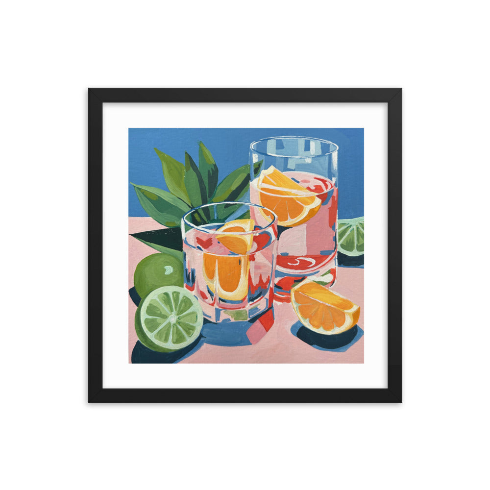 Citrus Sips Framed Print