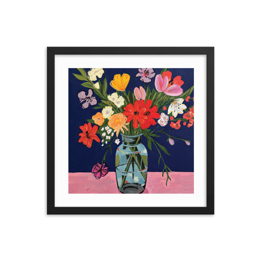 Jar of Wildflowers Framed Print