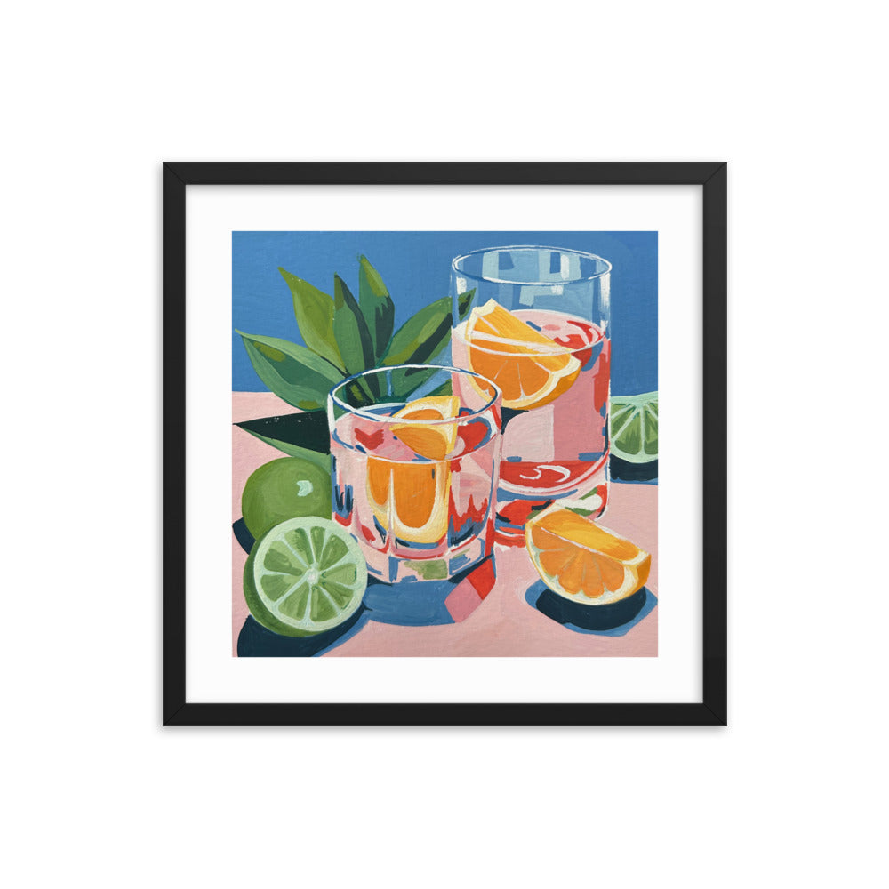 Citrus Sips Framed Print