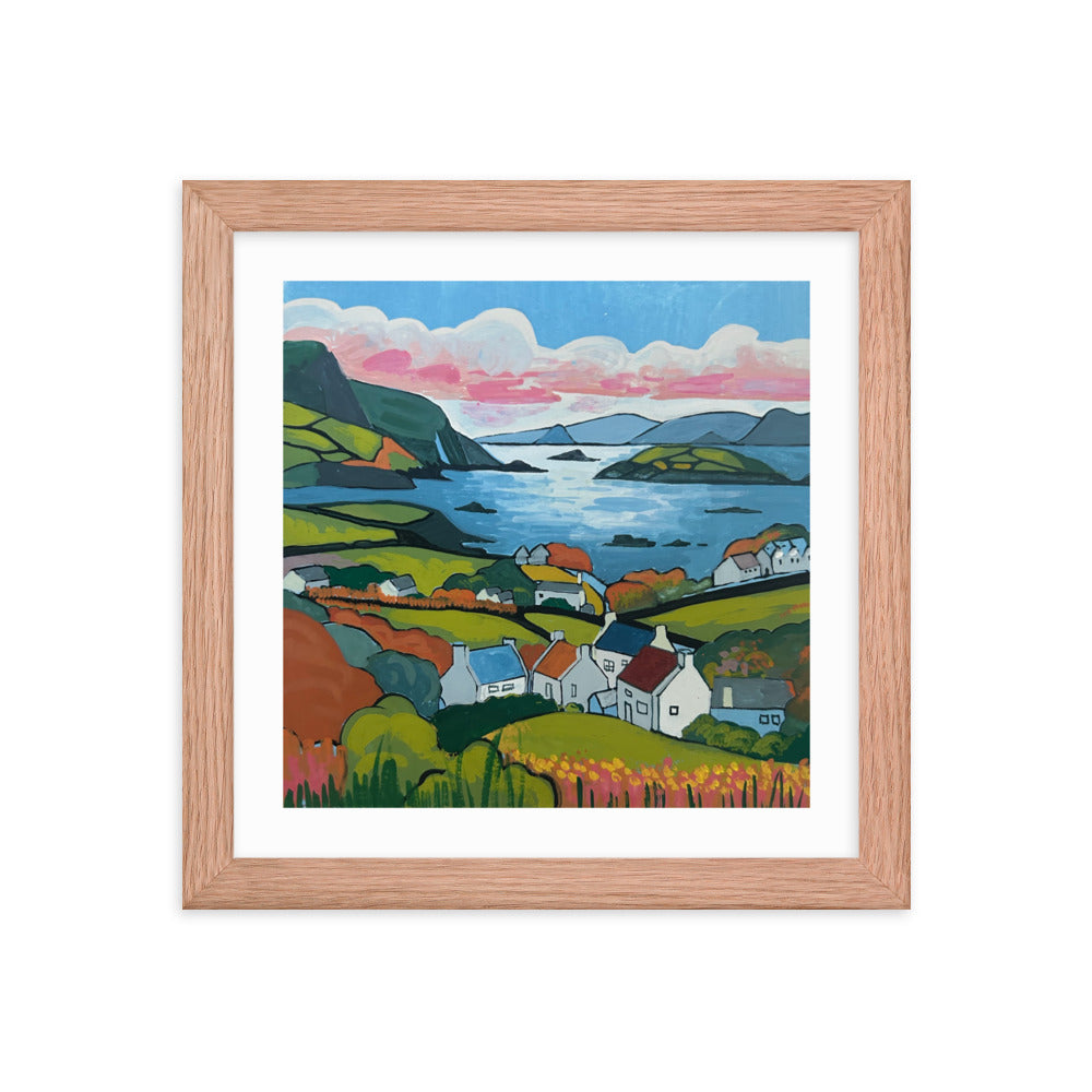 Seaside Village Framed Print