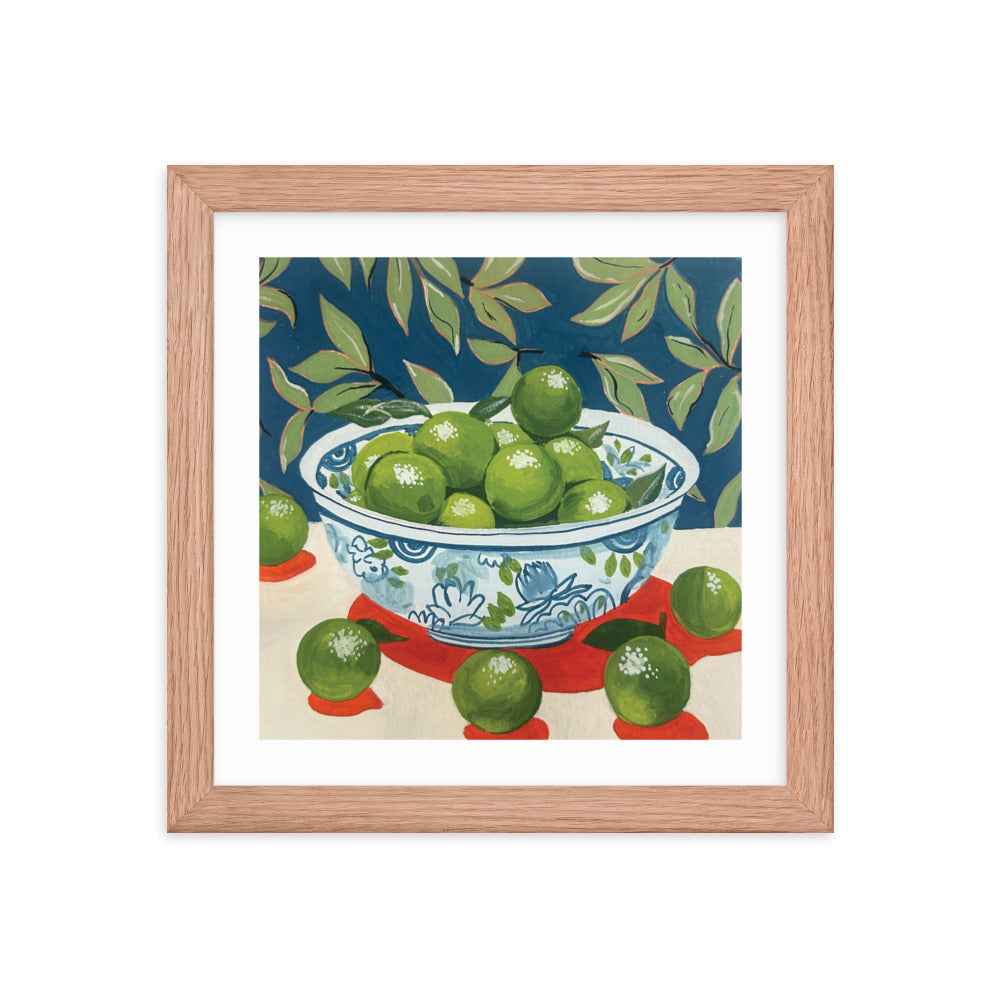 Bowl of Limes Framed Print