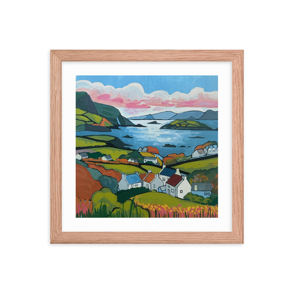 Seaside Village Framed Print