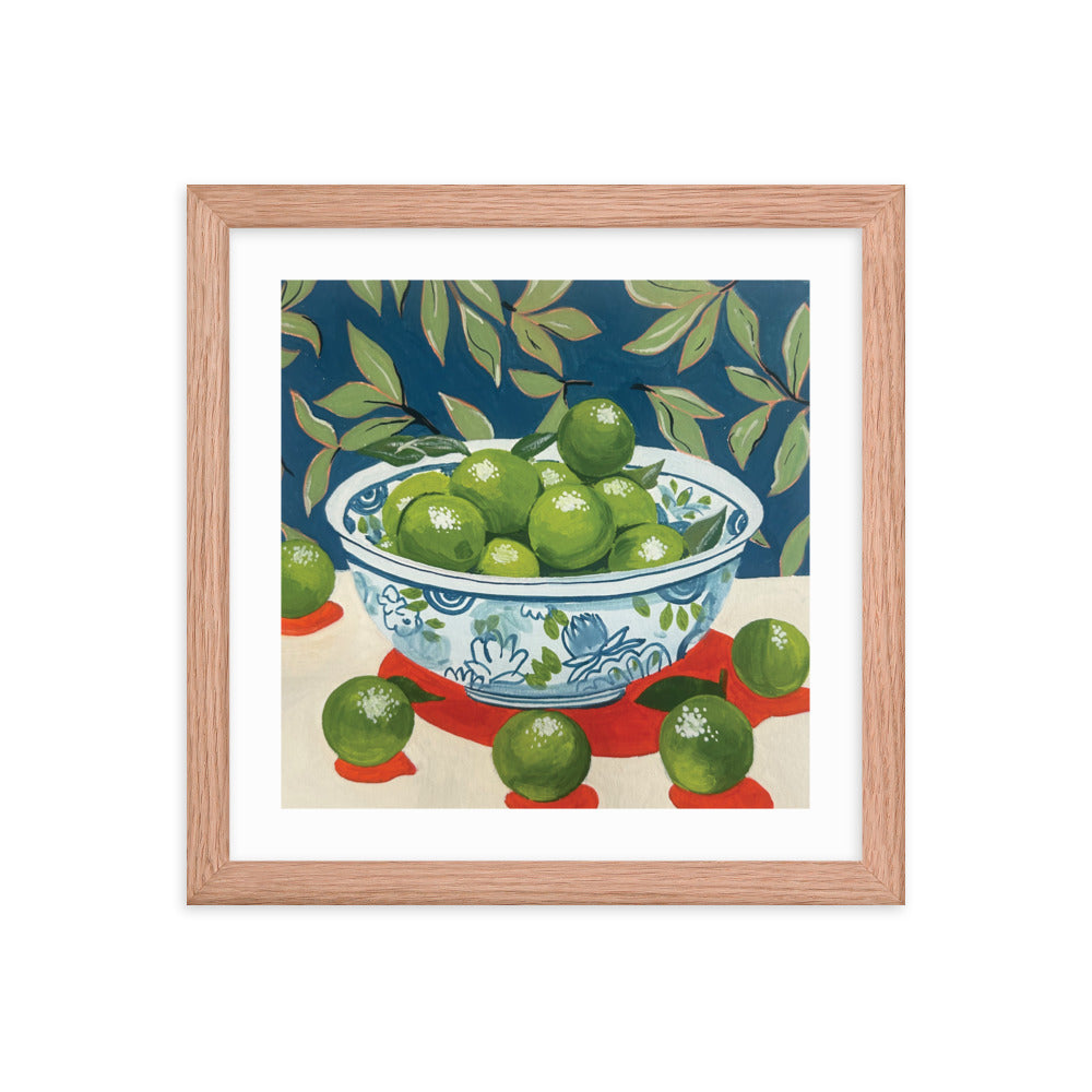 Bowl of Limes Framed Print