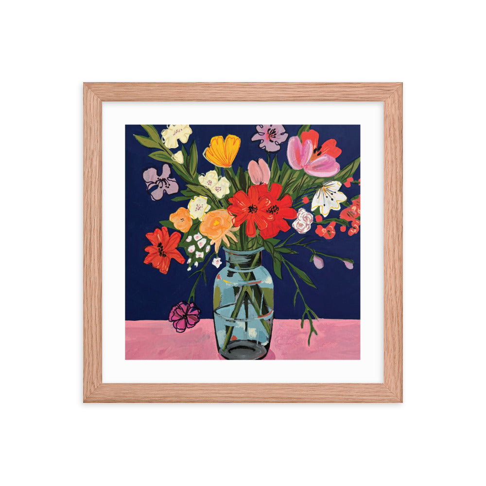 Jar of Wildflowers Framed Print