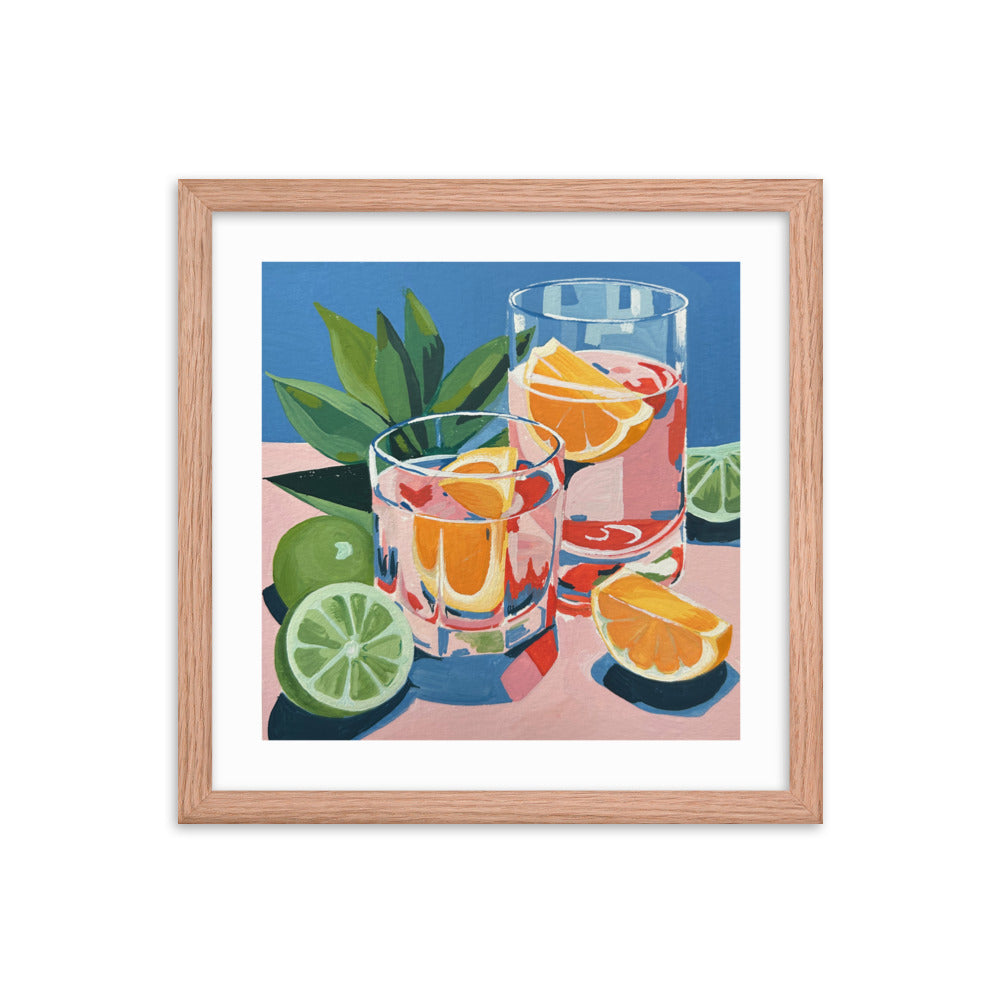 Citrus Sips Framed Print