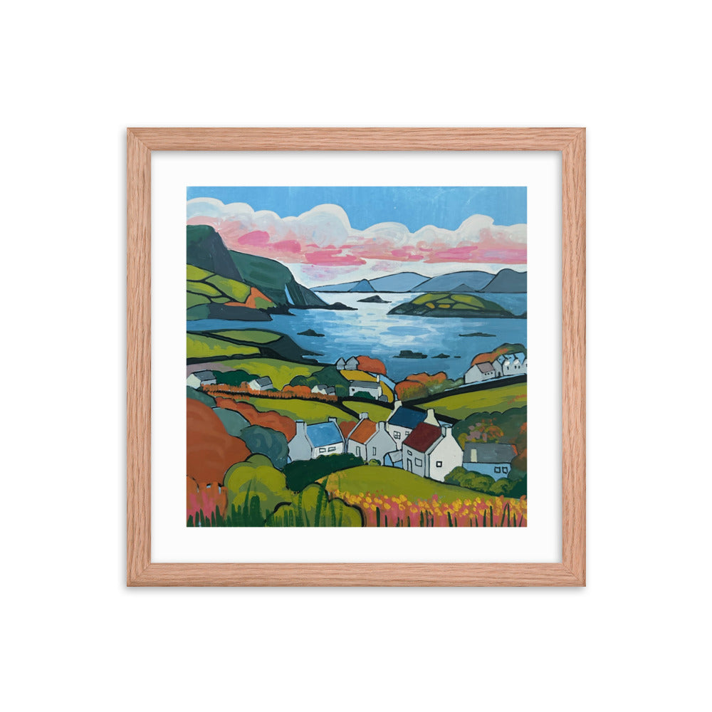 Seaside Village Framed Print