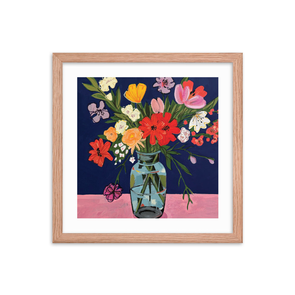 Jar of Wildflowers Framed Print