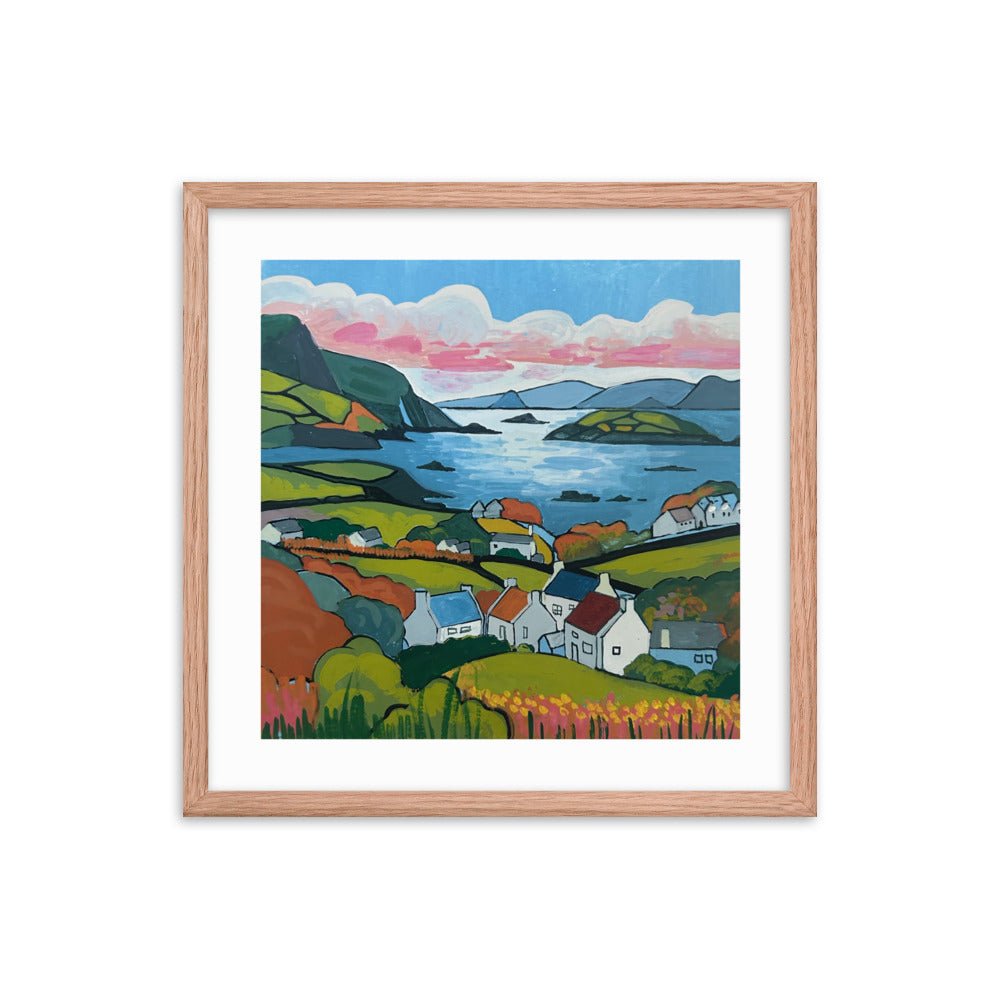 Seaside Village Framed Print