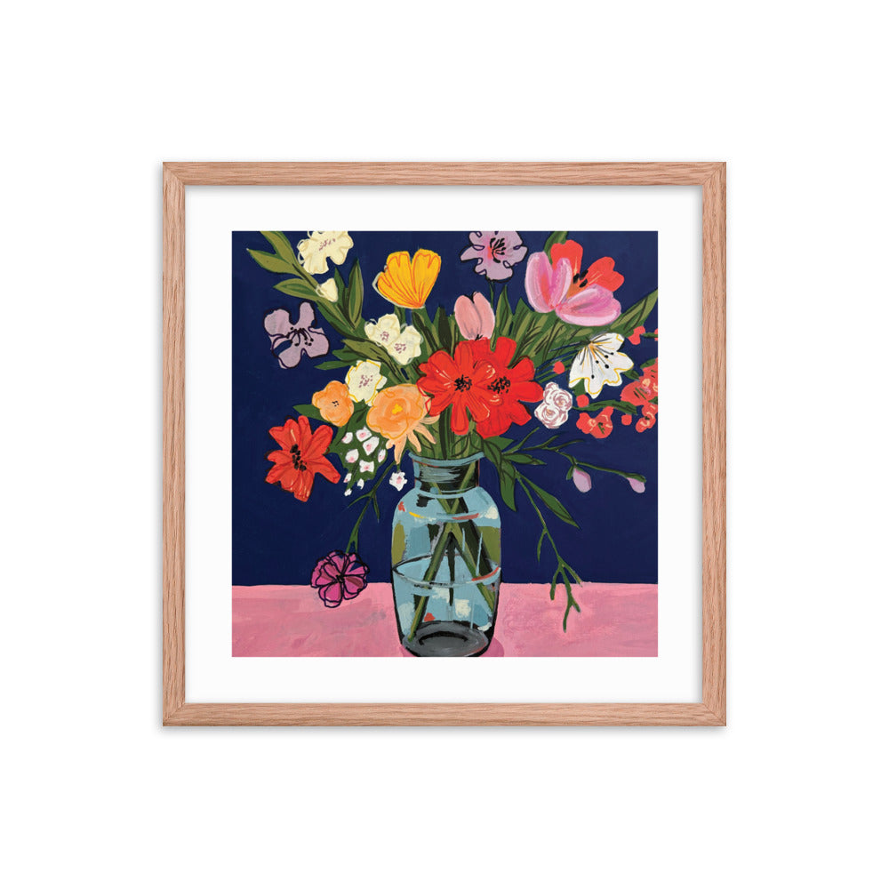 Jar of Wildflowers Framed Print