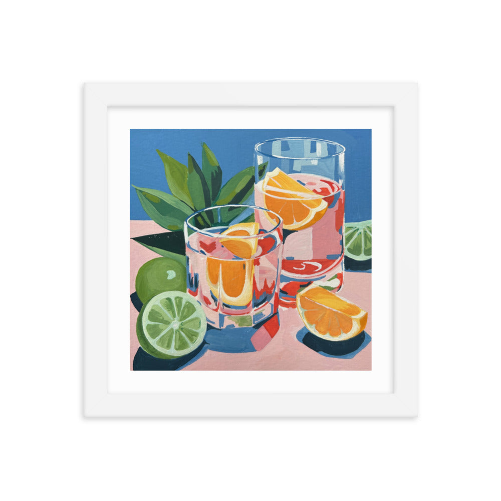 Citrus Sips Framed Print