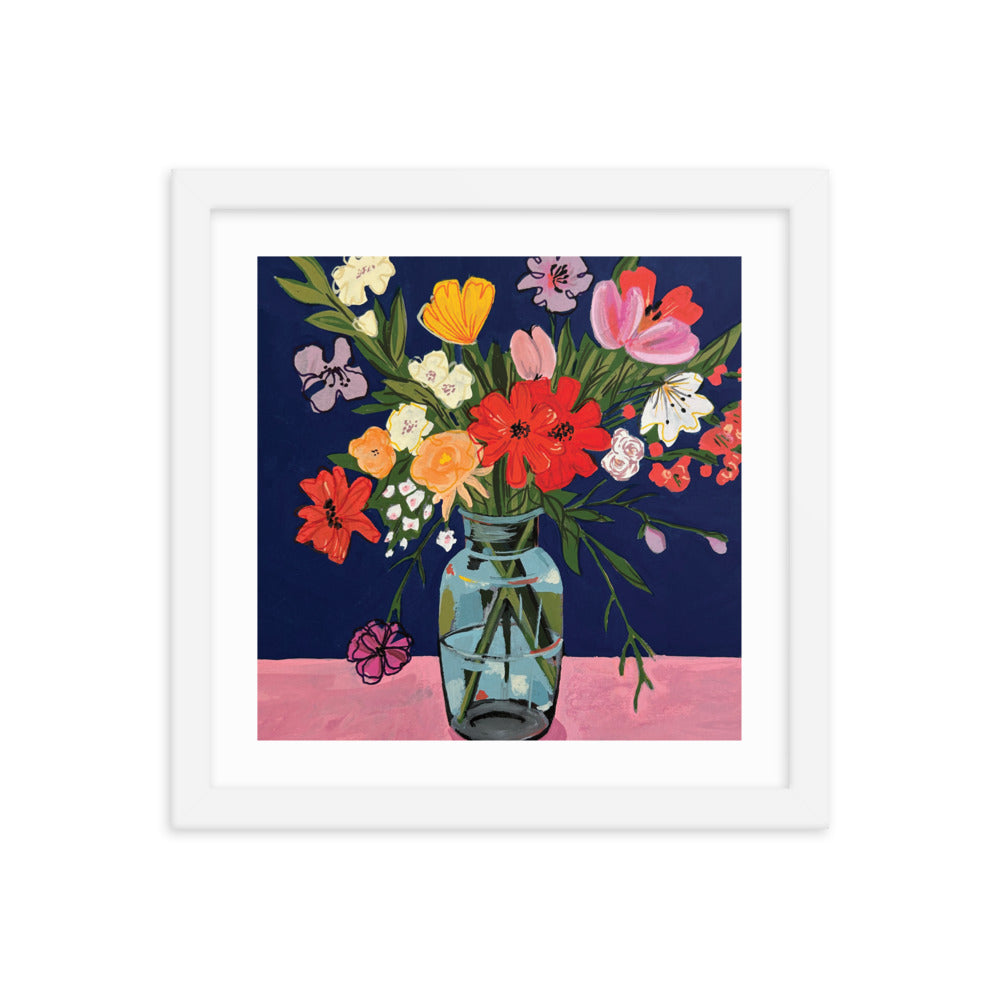 Jar of Wildflowers Framed Print