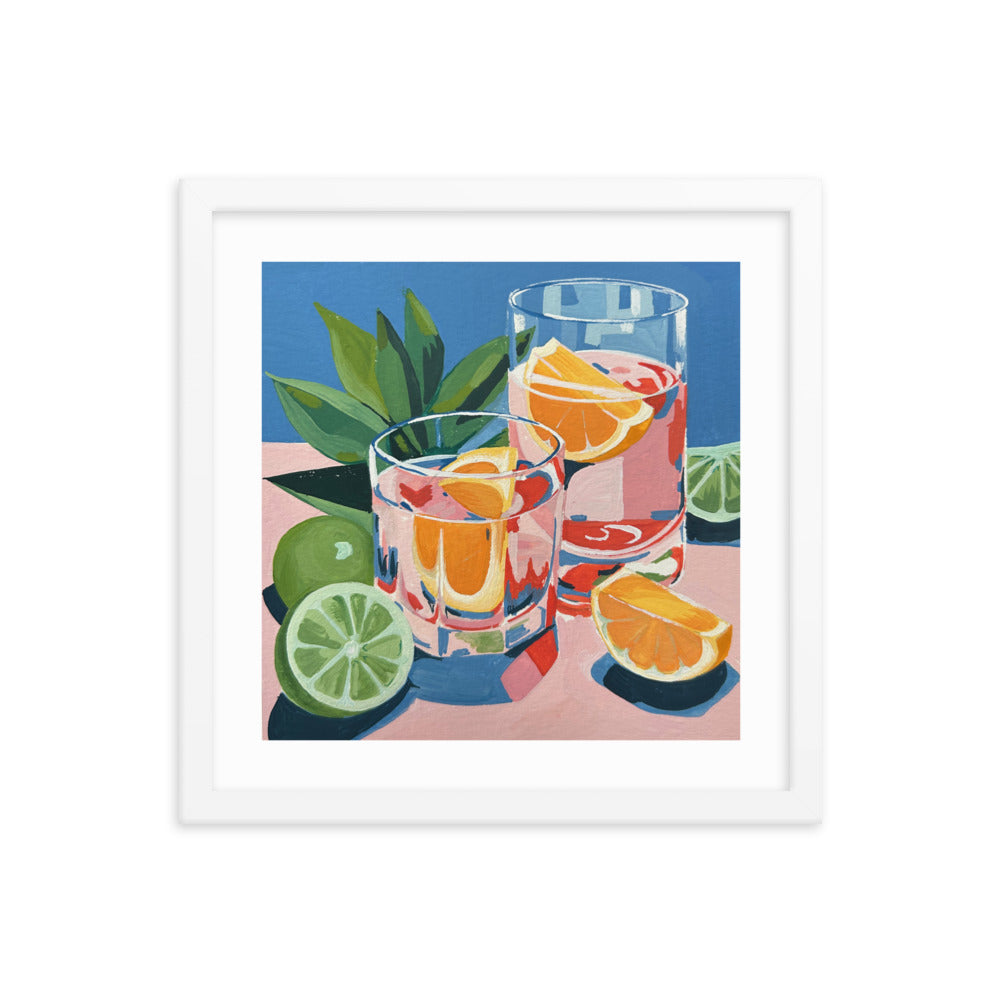 Citrus Sips Framed Print