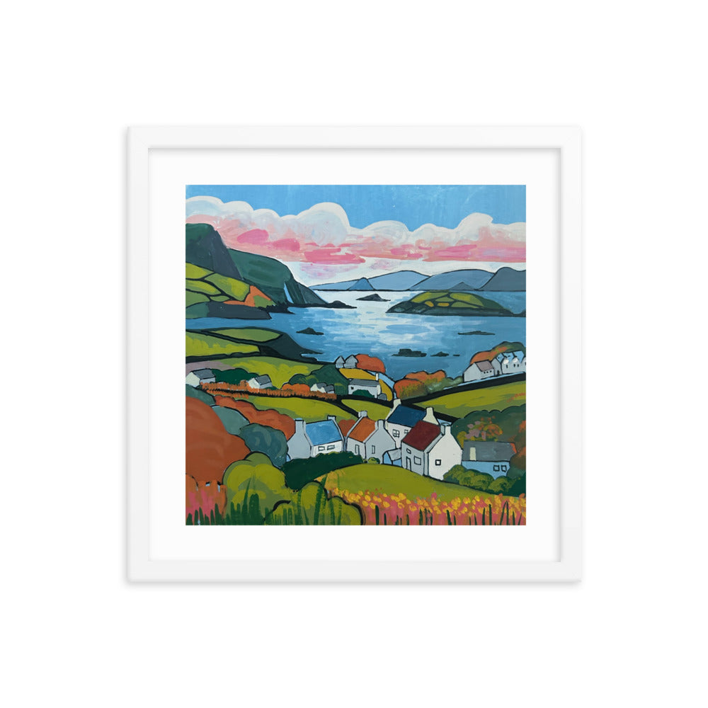 Seaside Village Framed Print